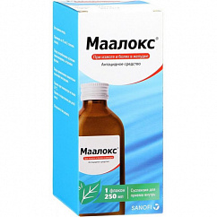 Маалокс фл.(сусп. д/приема внутрь) 250мл №1