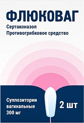 Флюковаг супп. ваг. 300мг №2