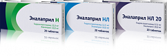 Эналаприл НЛ таб. 12,5мг + 10мг №20