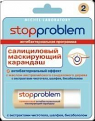 Карандаш STOPPROBLEM салиц. маскир. а/бакт. (беж.) 4,7г (тон-2)