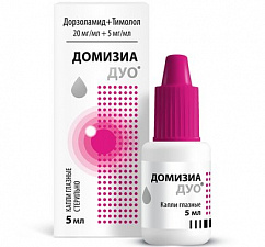 Домизиа Дуо фл.-кап.(капли глазн.) 20мг/мл+5мг/мл 5мл №1
