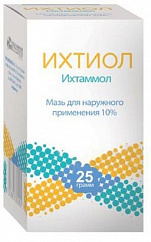Ихтиоловая мазь д/наруж. прим. 10% 25г