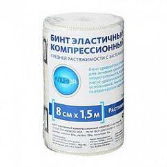 Бинт ИНТЕКС КЛИНСА эласт. сред. растяж. 8смх1,5м