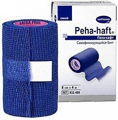 Бинт Пеха-Хафт (PEHA-HAFT) фикс. самокл. 8смх4м синий